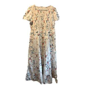 Shabby Chic Floral Tiered Ruffle Maxi Dress